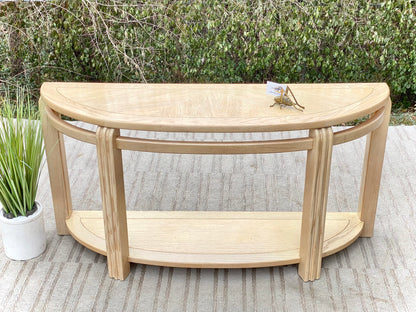 Nice Wooden Half Circle Hallway Sofa Table