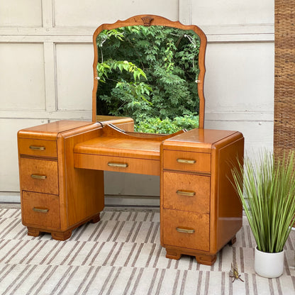 Vintage Art Deco Vanity & Mirror