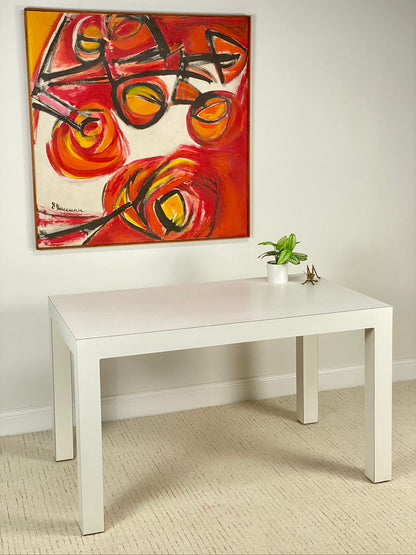1980s White Parsons Table