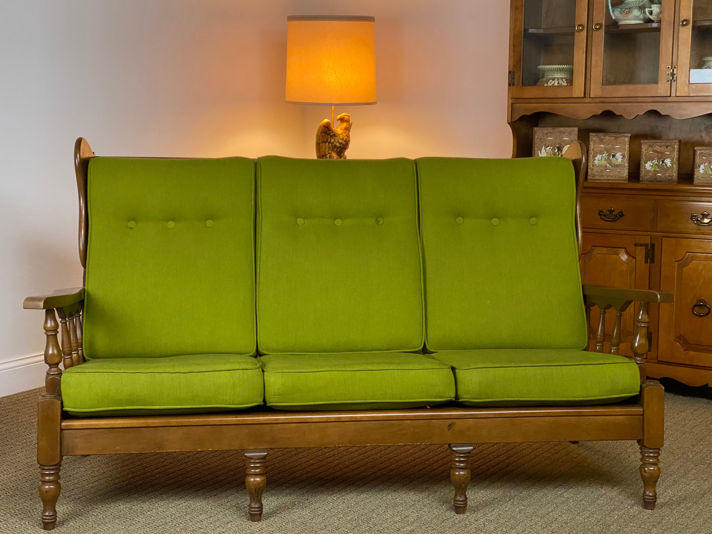 Vintage Early American 3 Seat Couch