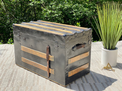 Vintage Wooden & Metal Trunk