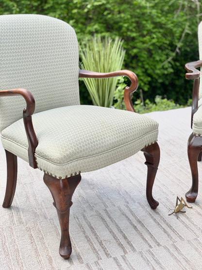 Vintage Pair of Upholstered Accent Chairs