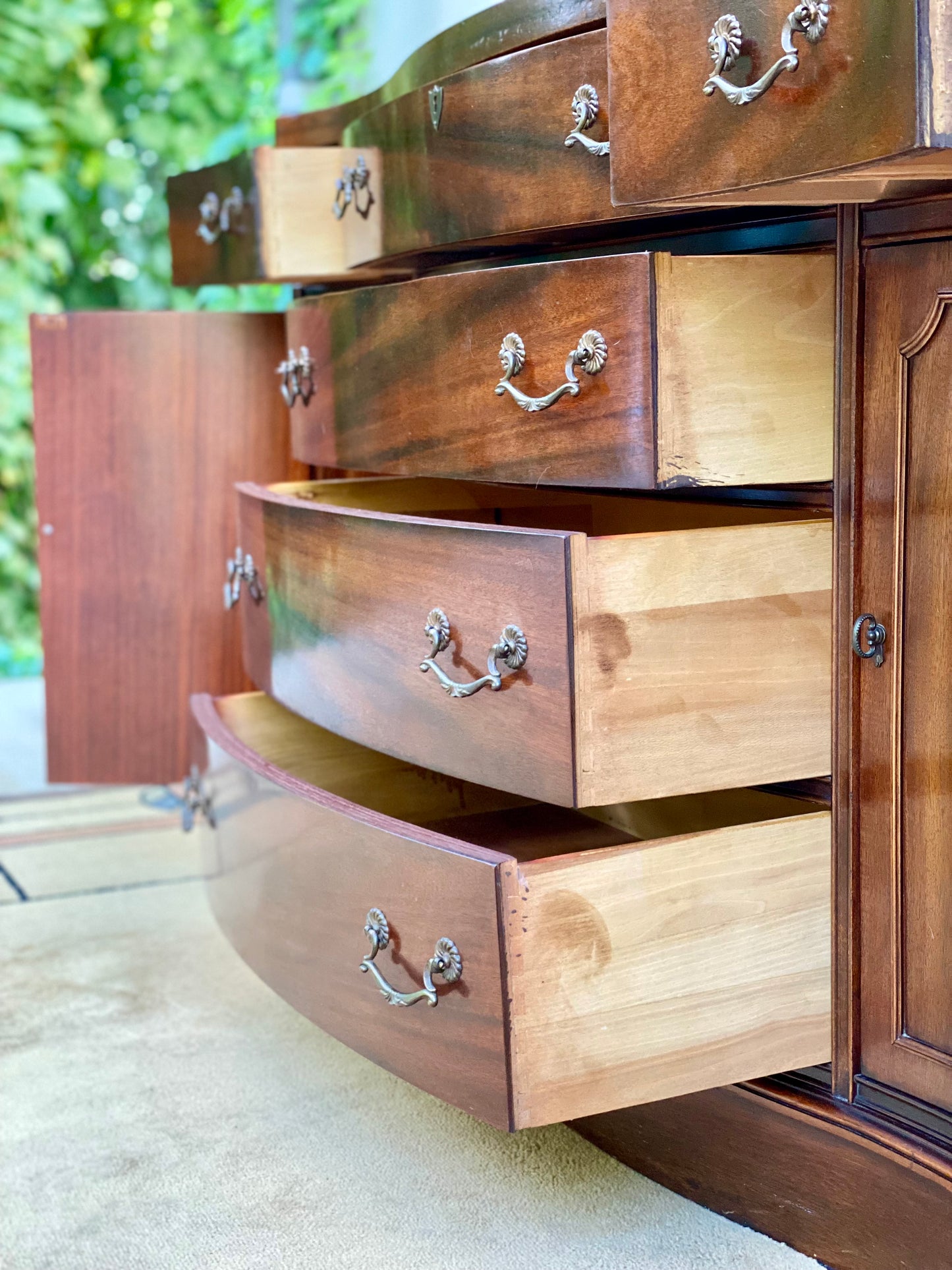 Gorgeous Wooden Curved Front Buffet