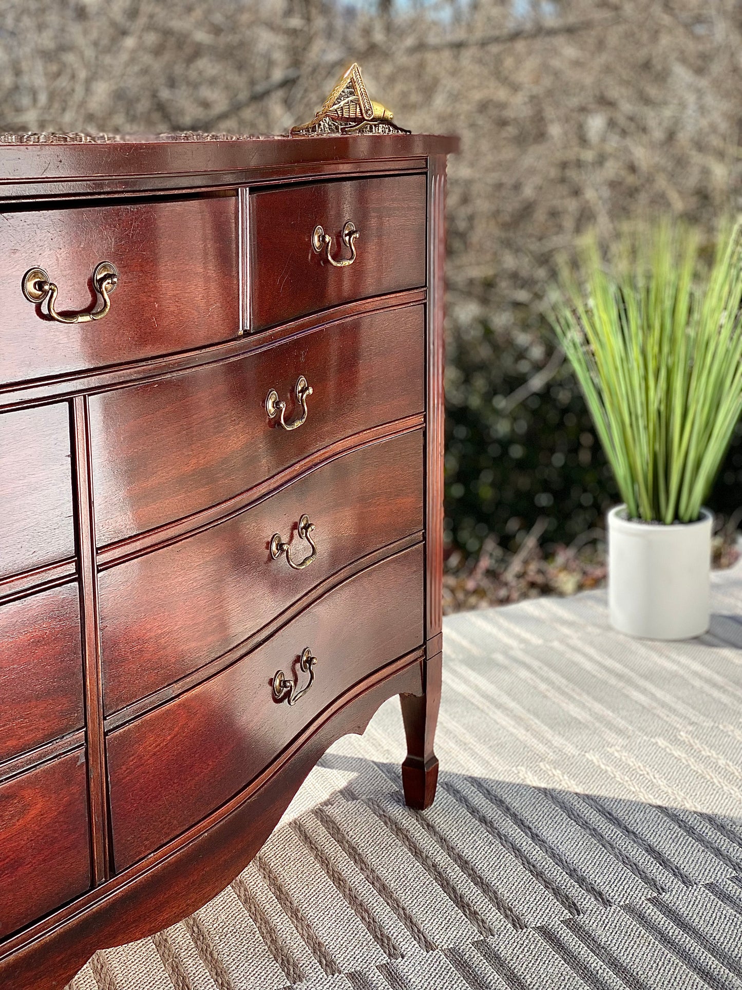 Vintage Dixie 7 Drawer Lowboy Dresser