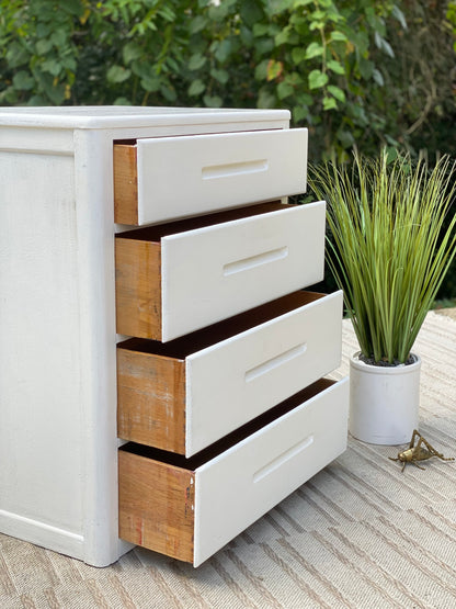 Vintage MCM White 4 Drawer Dresser