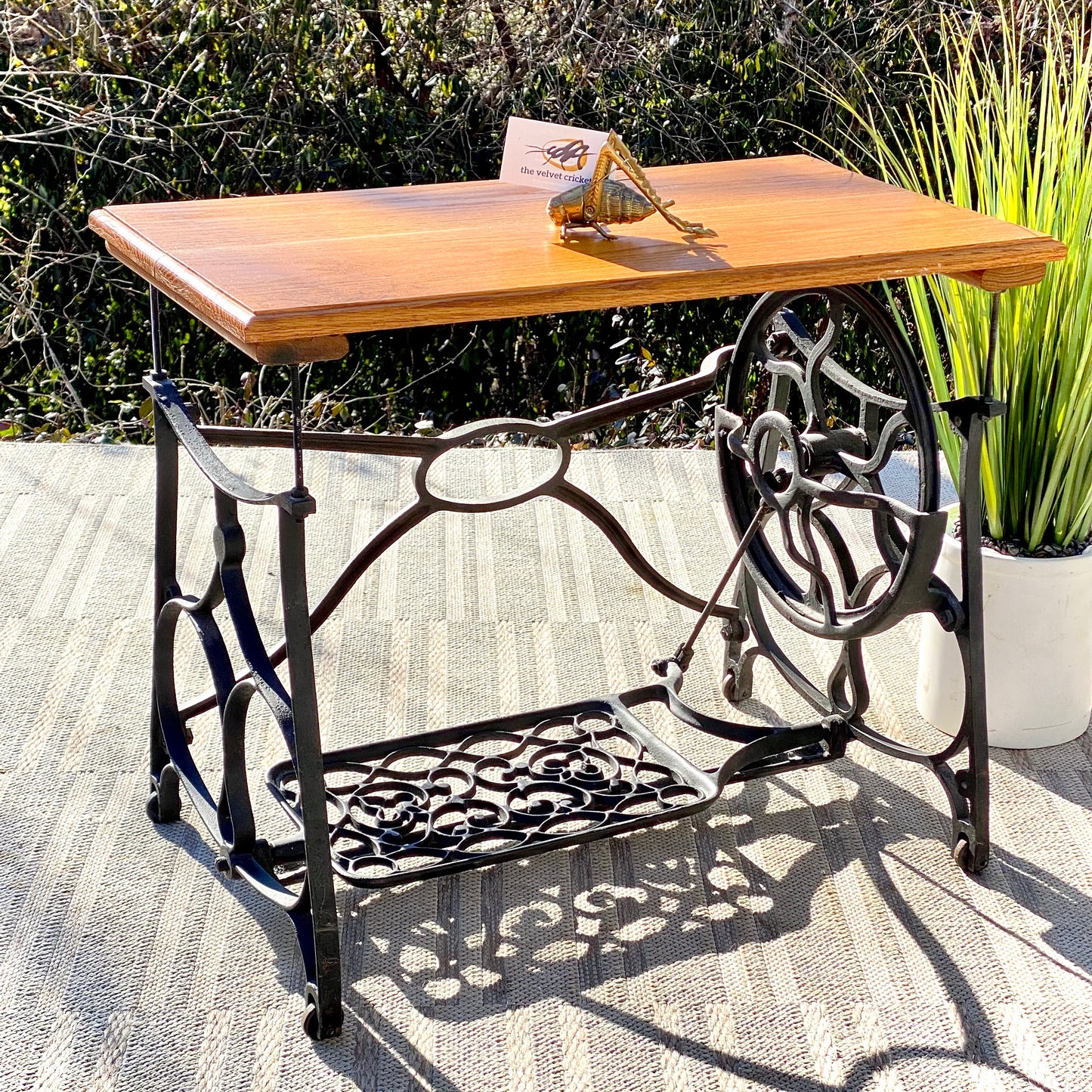 Vintage Sewing Machine Plant Stand Table
