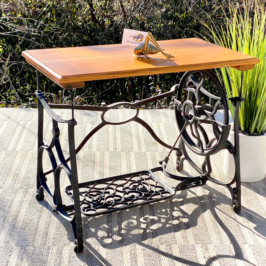 Vintage Sewing Machine Plant Stand Table