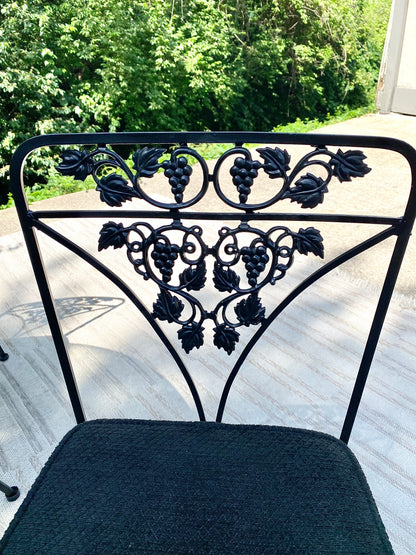 Vintage Woodard Grapevine Glass Top Patio Set