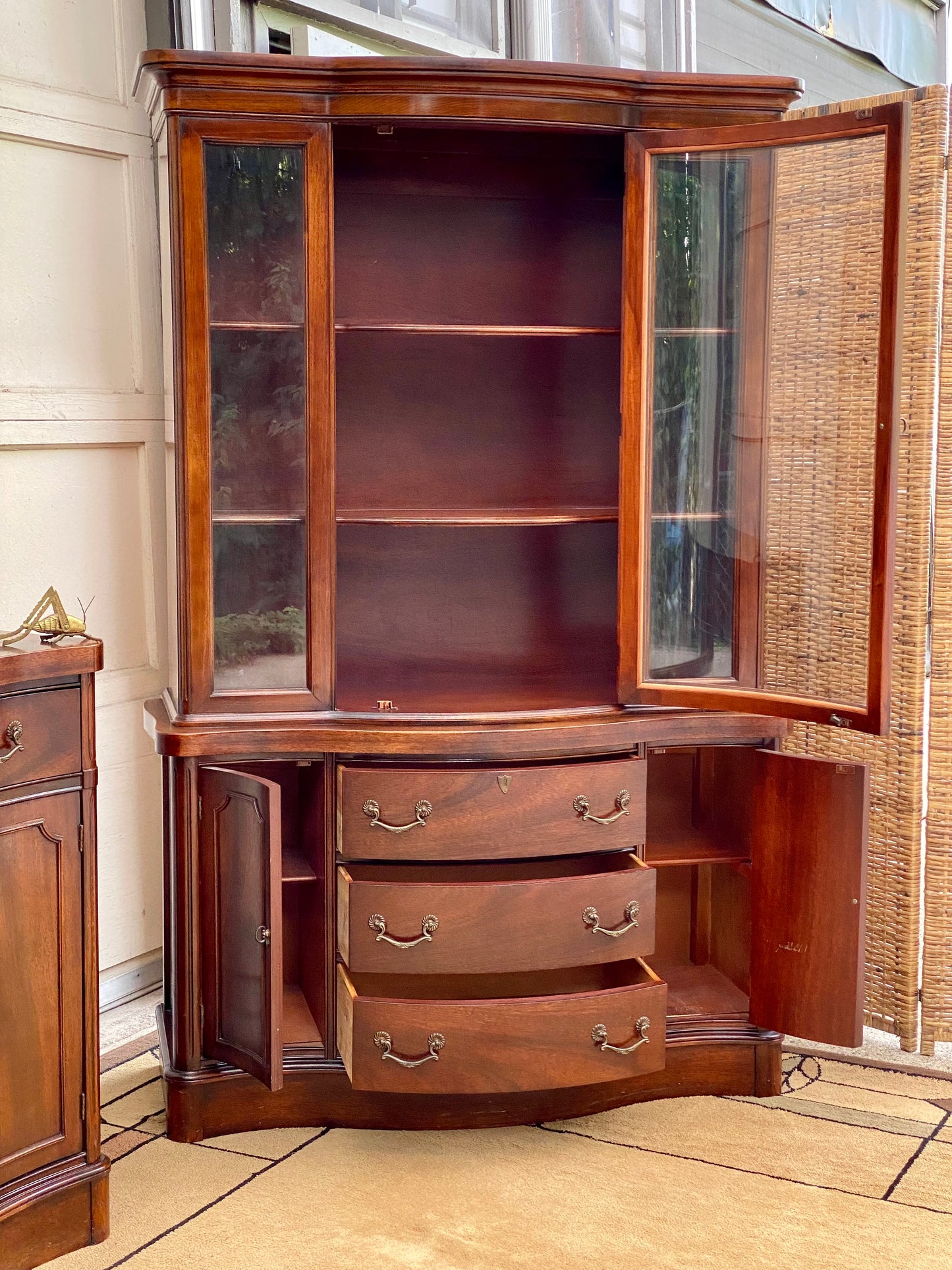 Gorgeous Wooden Curved Front Hutch