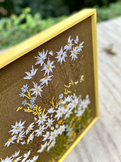 Vintage Mid Century Wood Framed Needle Point Art