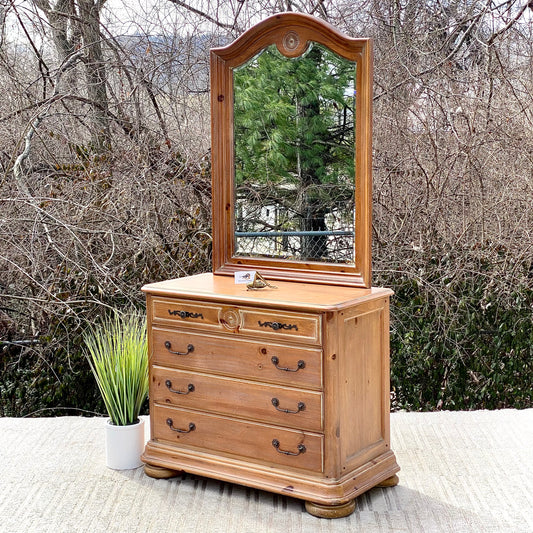 National Mt Airy Wooden Dresser with Mirror