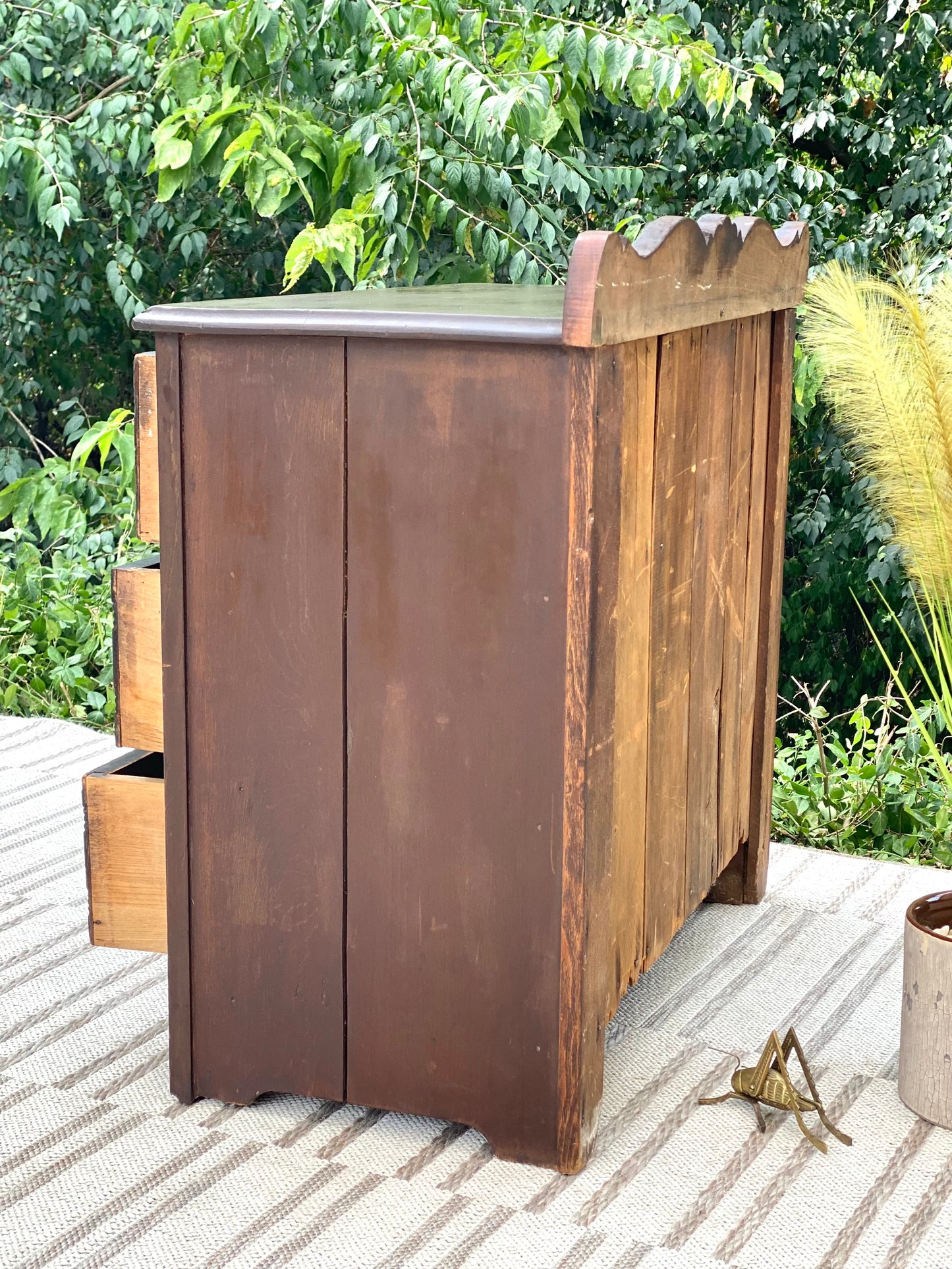 Vintage Solid Wood 3 Drawer Cabinet