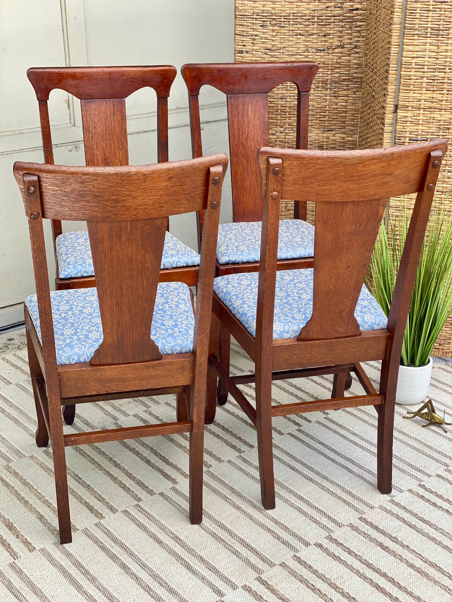 Nice Antique Set of 4 Oak Chairs