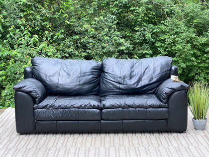 Nice Black Leather Sofa Couch
