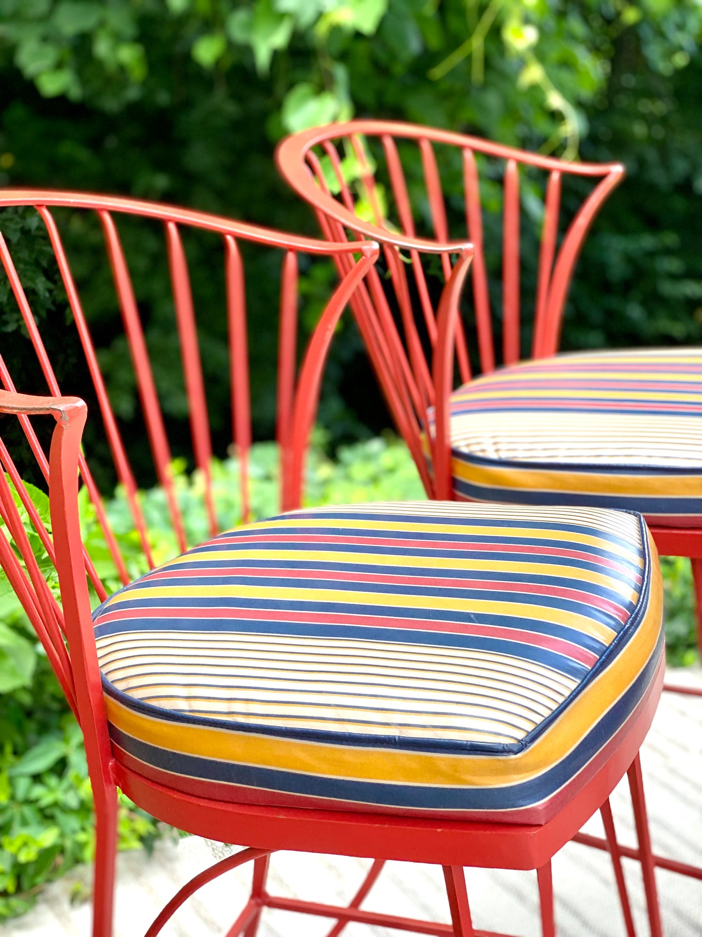 Vintage MCM Woodard Bar Stool Chairs