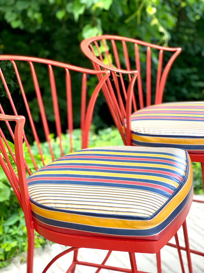 Vintage MCM Woodard Bar Stool Chairs