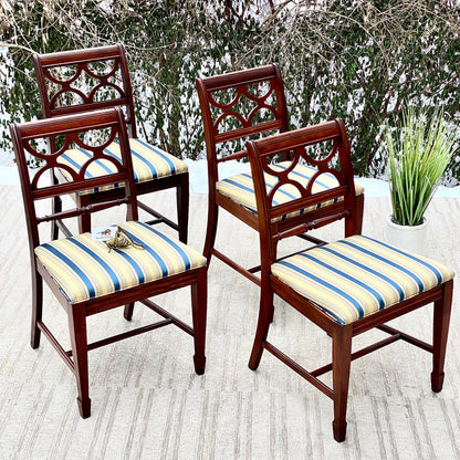 Vintage Set of 4 Upholstered Dining Chairs