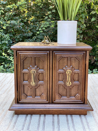 Vintage Stanley Wooden Nightstand Side Table