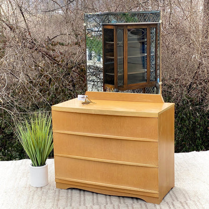 Vintage MCM Harmony House 3 Drawer Dresser with Mirror