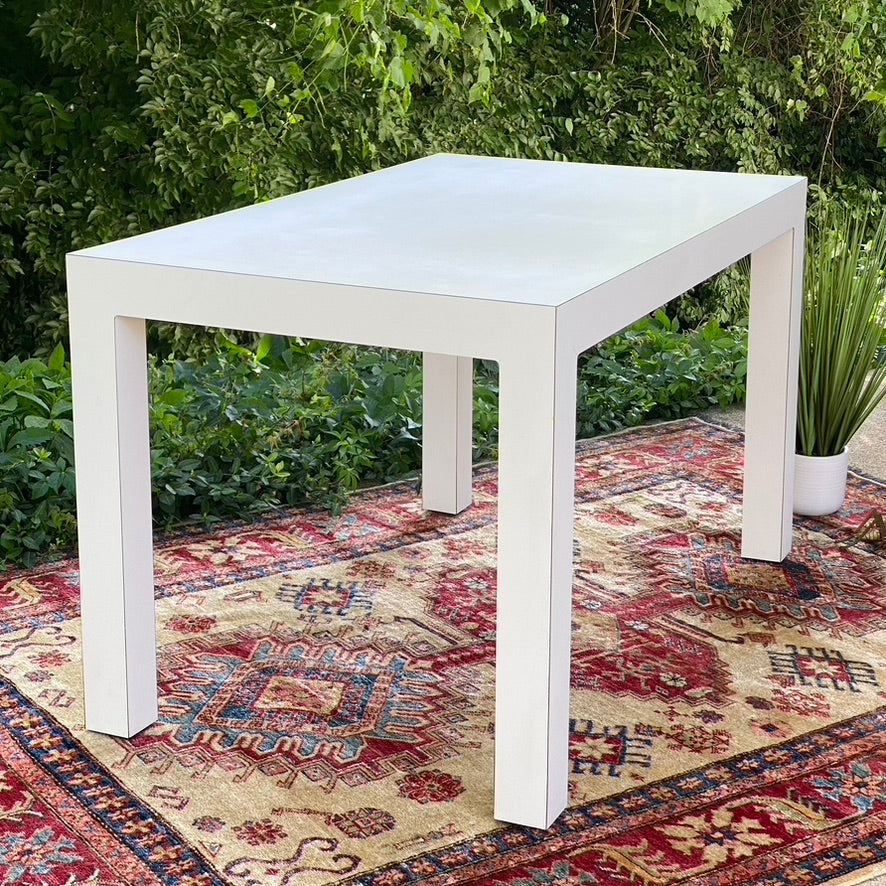 White Post Modern Table