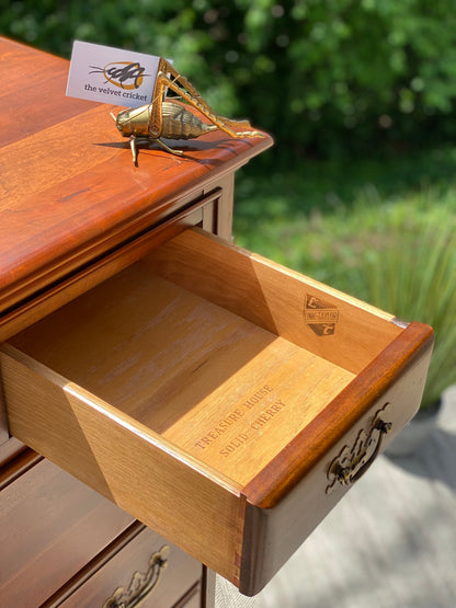 Vintage Link Taylor Solid Cherry 7 Drawer Highboy Dresser