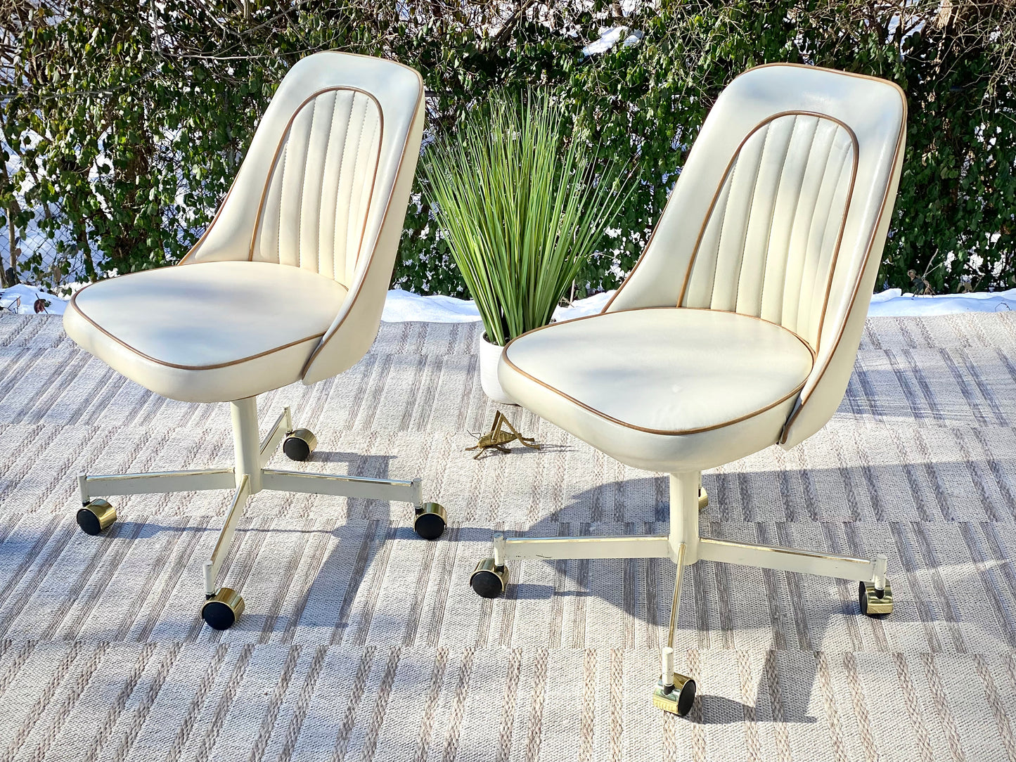 Pair of Vintage Vinyl Chairs