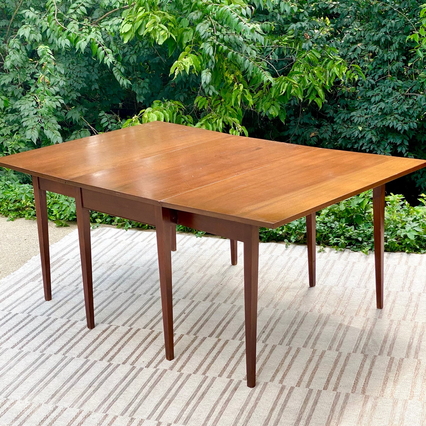 Retro MCM Solid Mahogany Dining Table