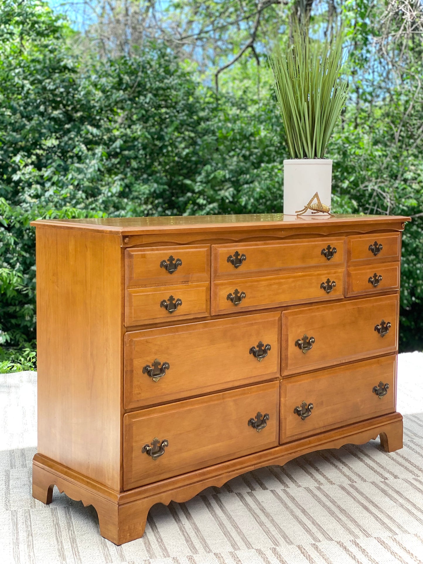 Vintage Wooden 7 Drawer Dresser
