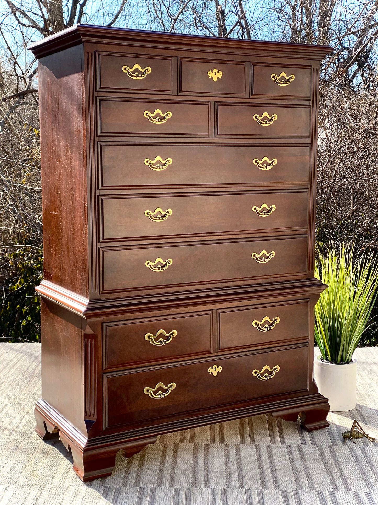 Vintage Thomasville Wooden 7 Drawer Dresser