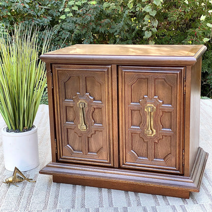 Vintage Stanley Wooden Nightstand Side Table