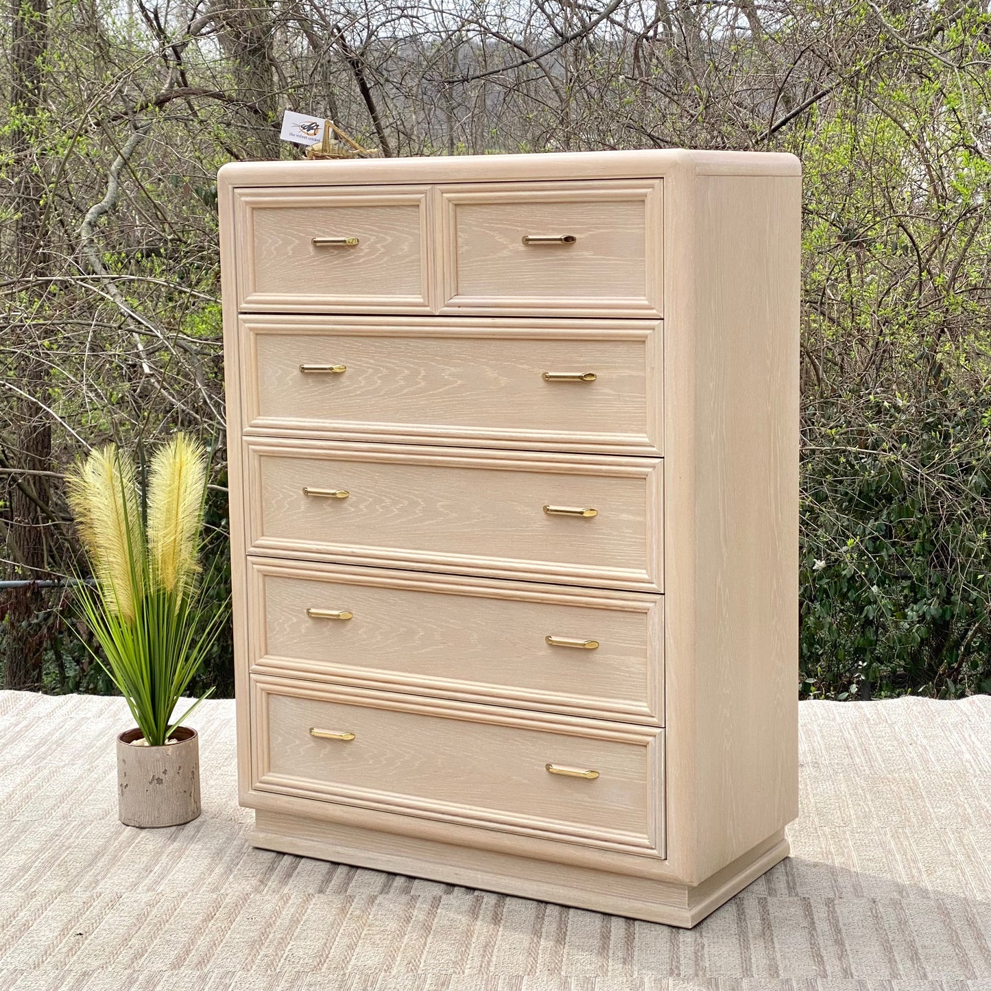 Vintage Thomasville 5 Drawer Highboy Dresser