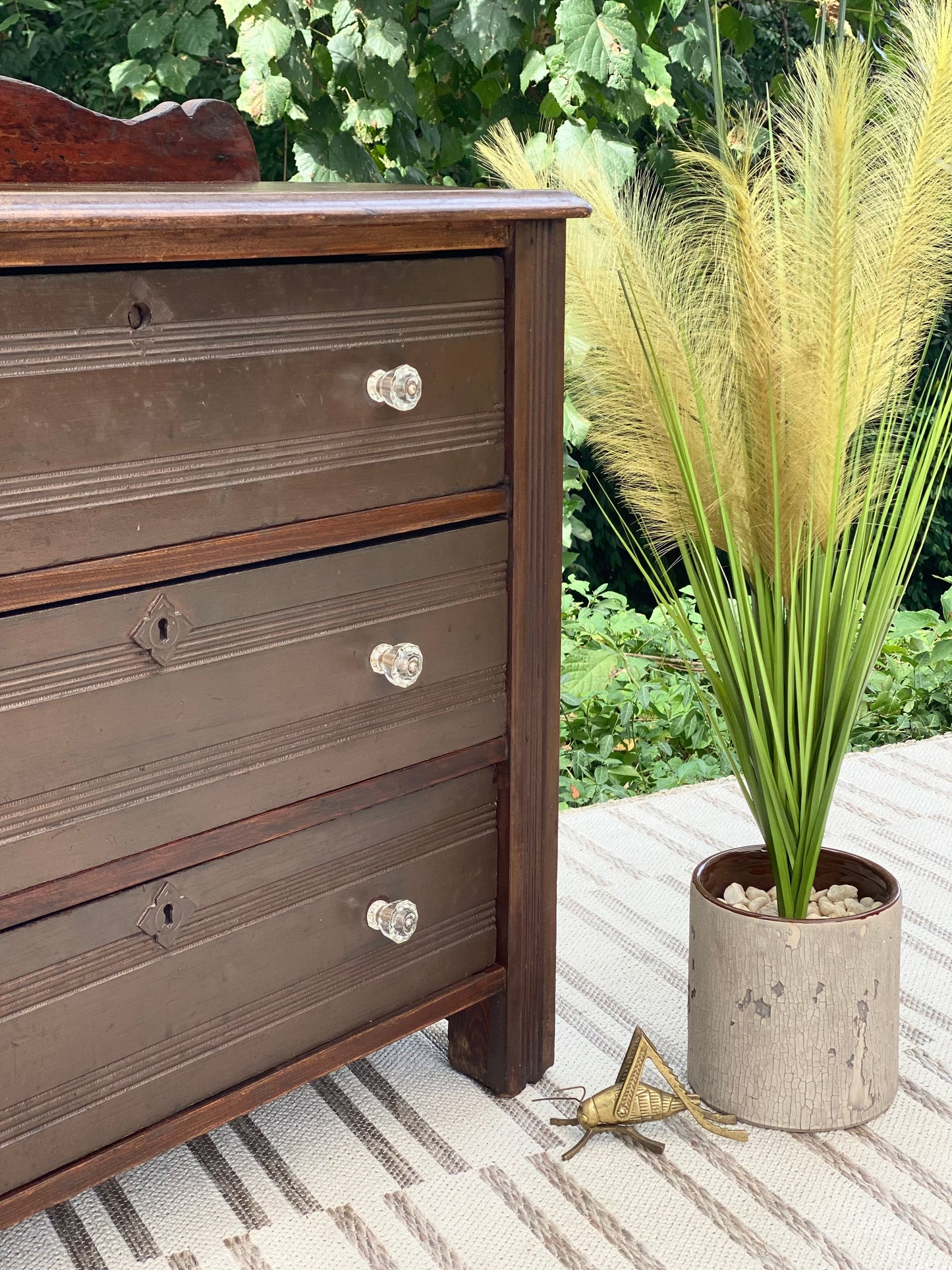 Vintage Solid Wood 3 Drawer Cabinet