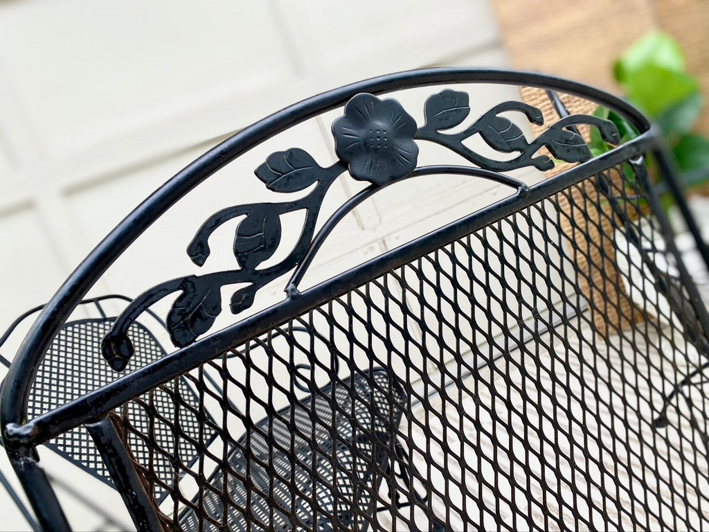 Vintage 3 Piece Black Outdoor Patio Set