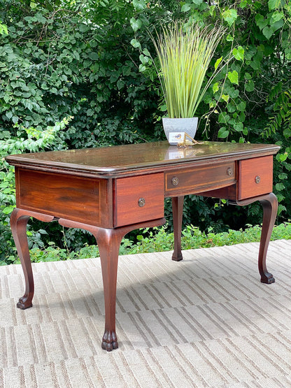 Vintage Chippendale Mahogany Writing Desk