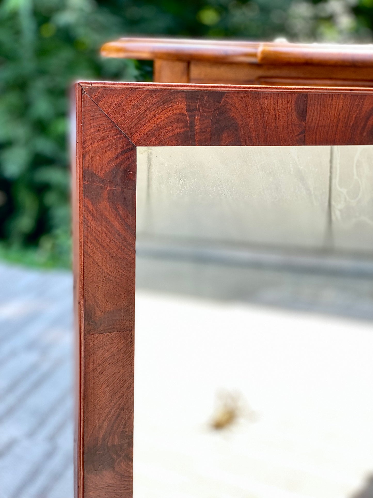 Vintage Rectangle Wooden Frame Mirror