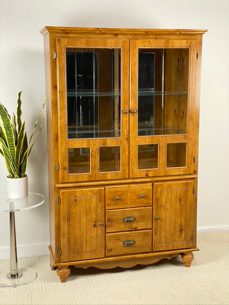 Wooden Lighted Hutch