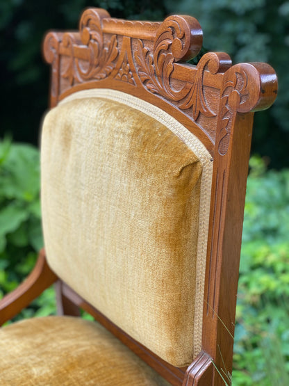 Antique Walnut Accent Chair