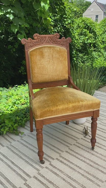 Antique Walnut Accent Chair