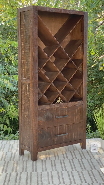 SOLD - Modern Wooden Wine Cabinet