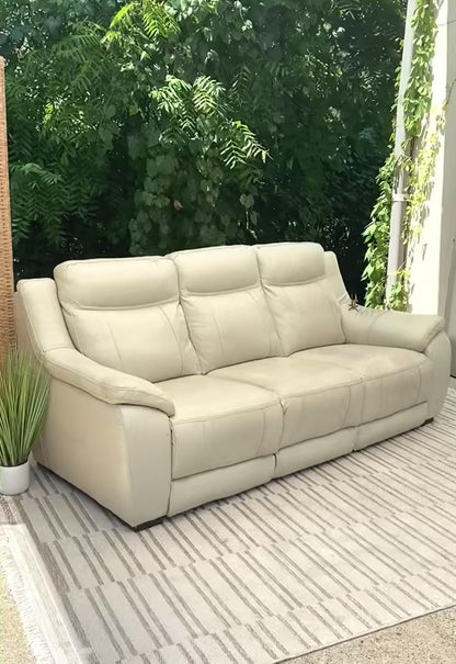 Modern Off White Leather Couch