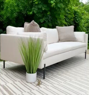 Modern White Fabric Sofa