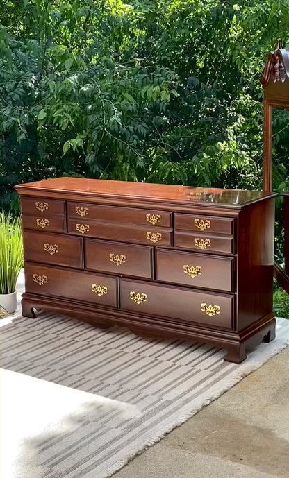 Nice Wooden Lowboy 8 Drawer Dresser