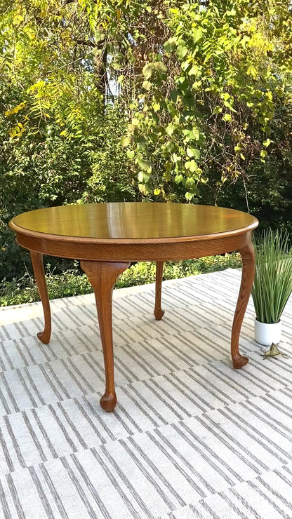 Vintage Round Oak Table