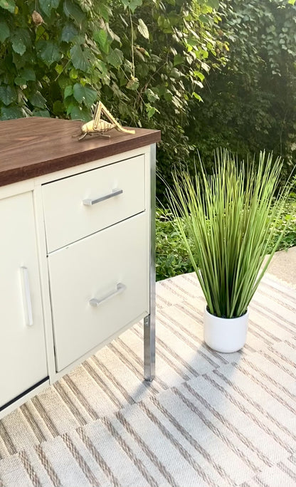 Vintage MCM Metal Credenza