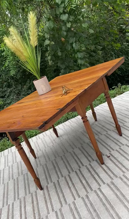 Vintage Wooden Drop Leaf Table