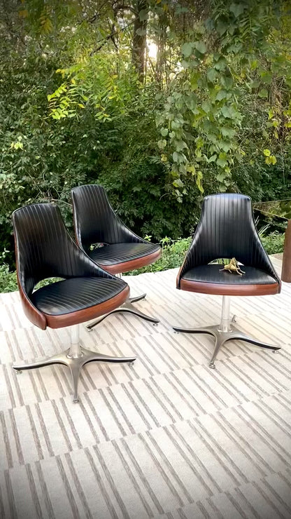 Set of 3 Vintage Chrome Chairs