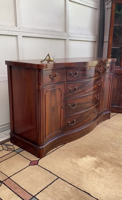 Gorgeous Wooden Curved Front Buffet