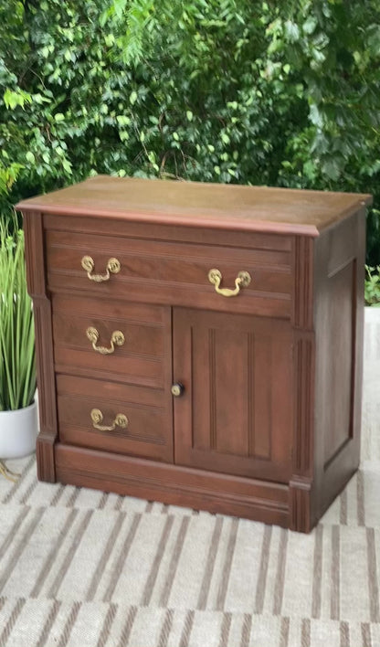 Vintage Wooden Dry Sink Cabinet