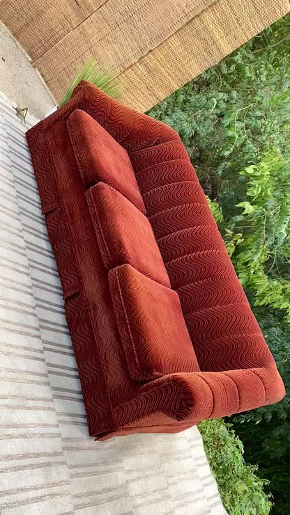 Vintage Swirl Raisin Couch