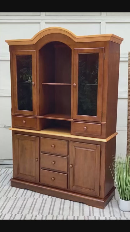 Modern 2 Tone Wooden Hutch